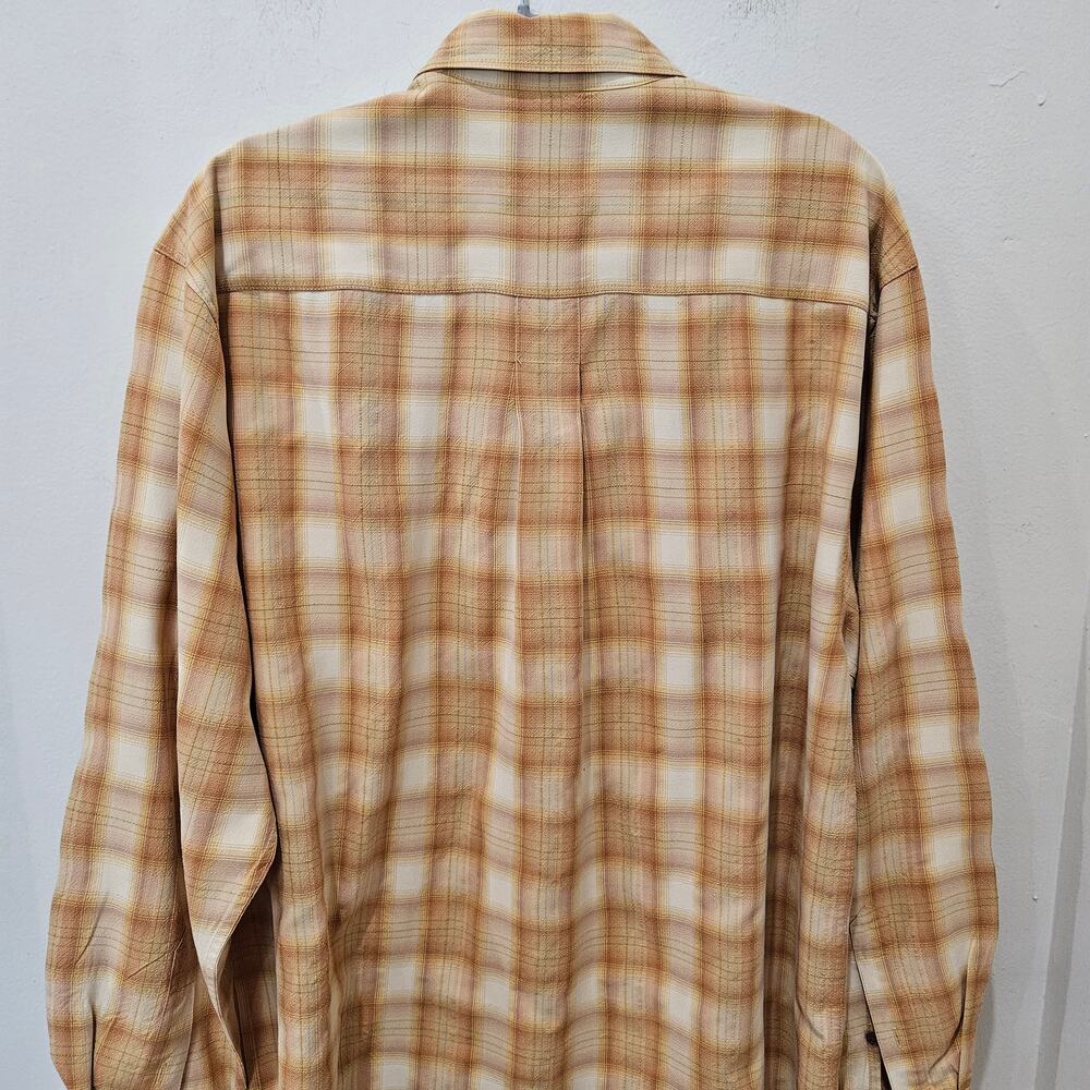 Men's Tommy Bahama Long Sleeve Plaid 100% Silk Shirt Size Small - Picture 3 of 10